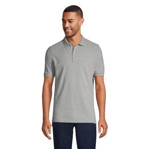 Lands' End Men's Short Sleeve Mesh Polo Shirt, Gray, M2,  NWT